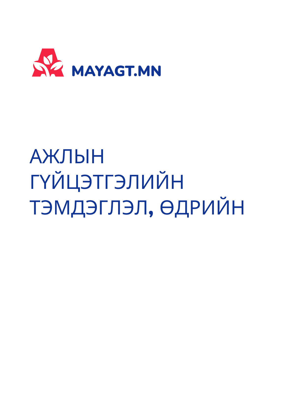 АЖЛЫН ГҮЙЦЭТГЭЛИЙН ТЭМДЭГЛЭЛ, Өдрийн