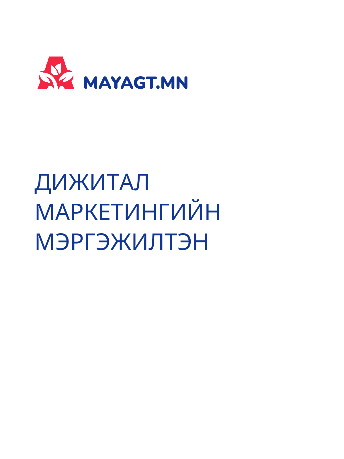 ДИЖИТАЛ МАРКЕТИНГИЙН МЭРГЭЖИЛТЭН
