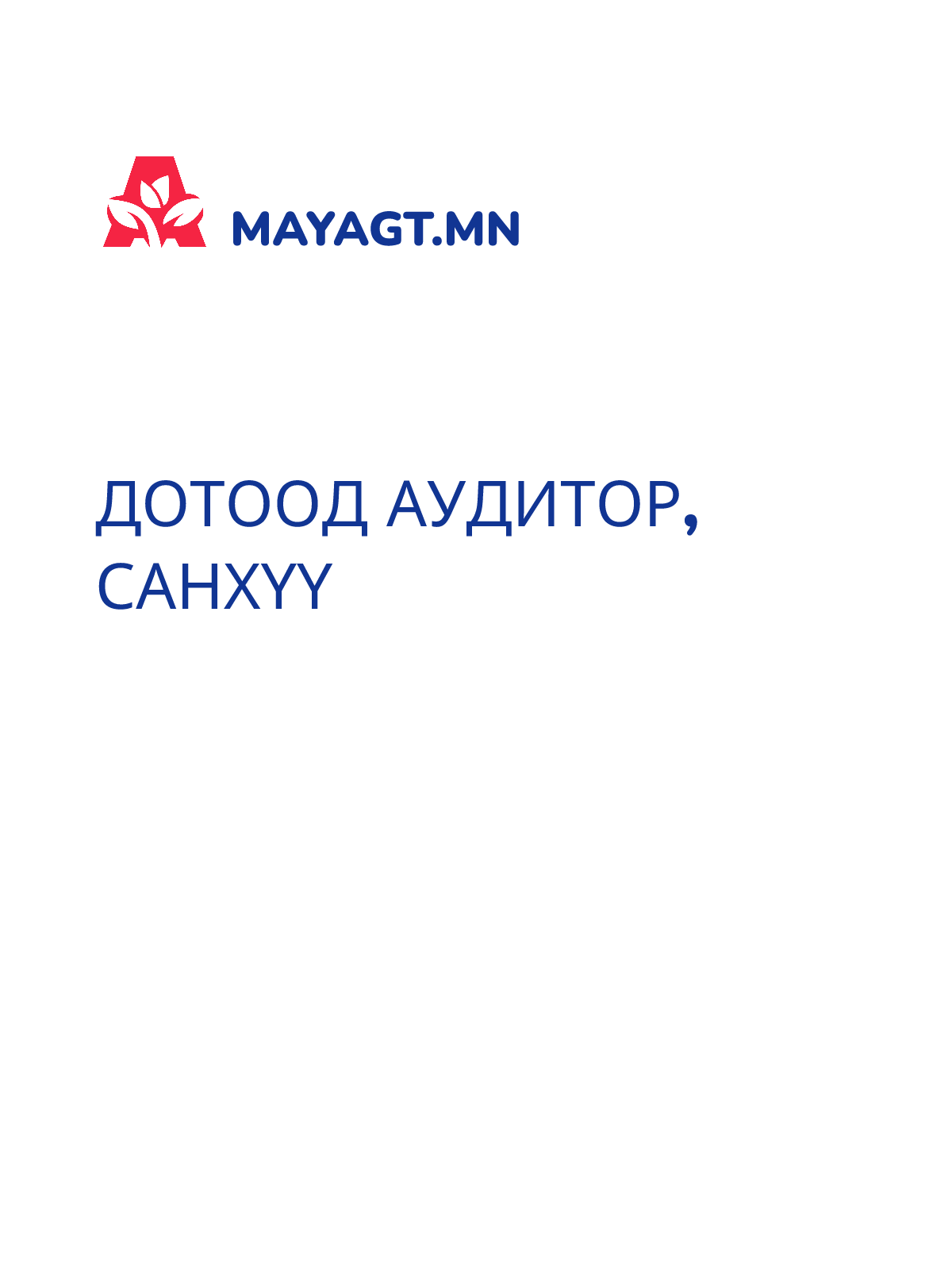 ДОТООД АУДИТОР, Санхүү
