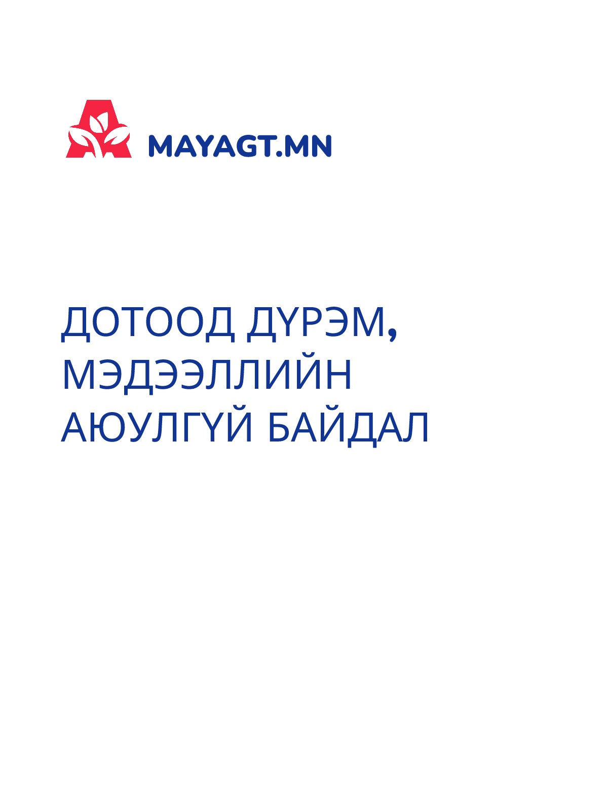 ДОТООД ДҮРЭМ, Мэдээллийн аюулгүй байдал