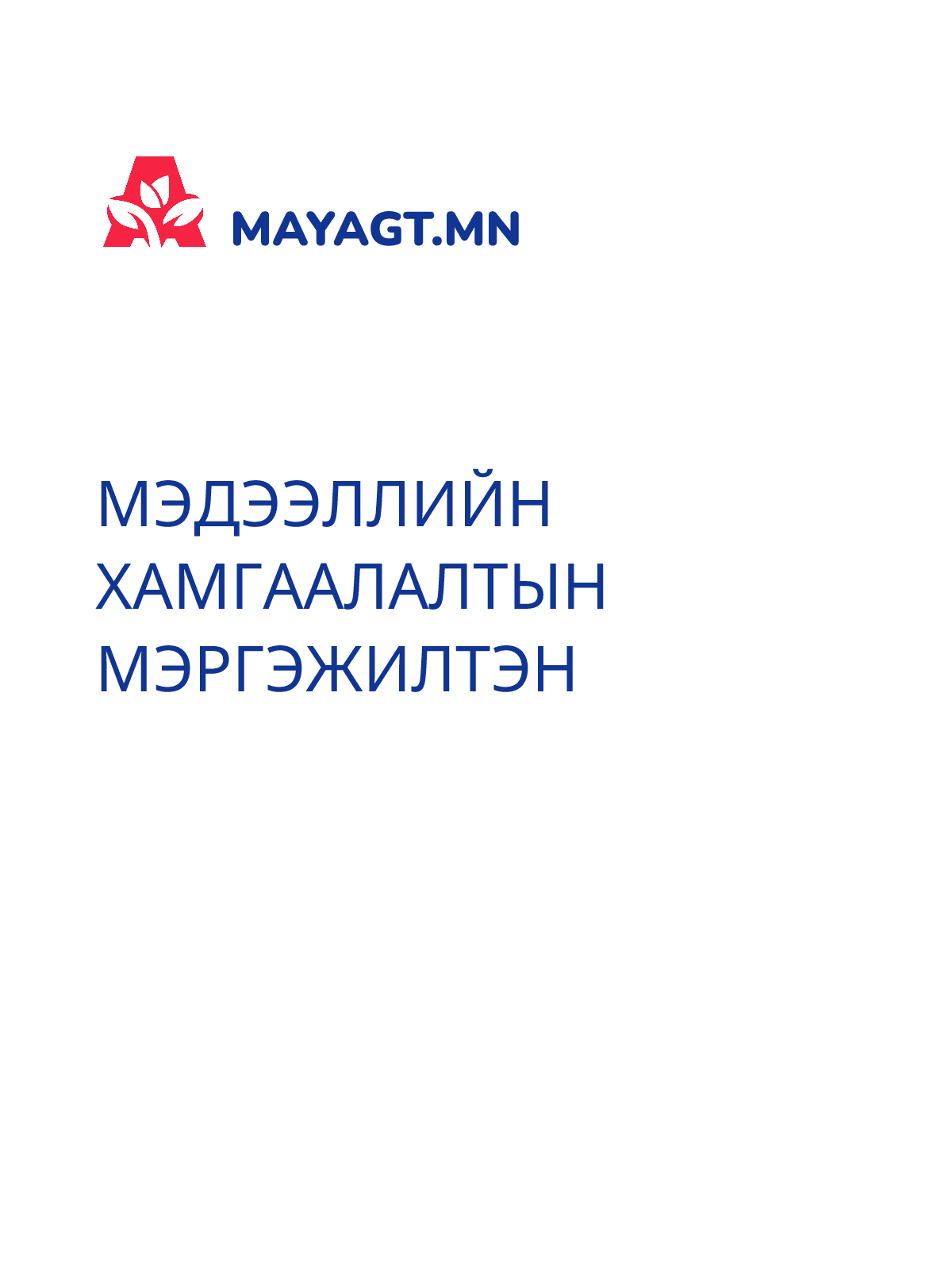МЭДЭЭЛЛИЙН ХАМГААЛАЛТЫН МЭРГЭЖИЛТЭН