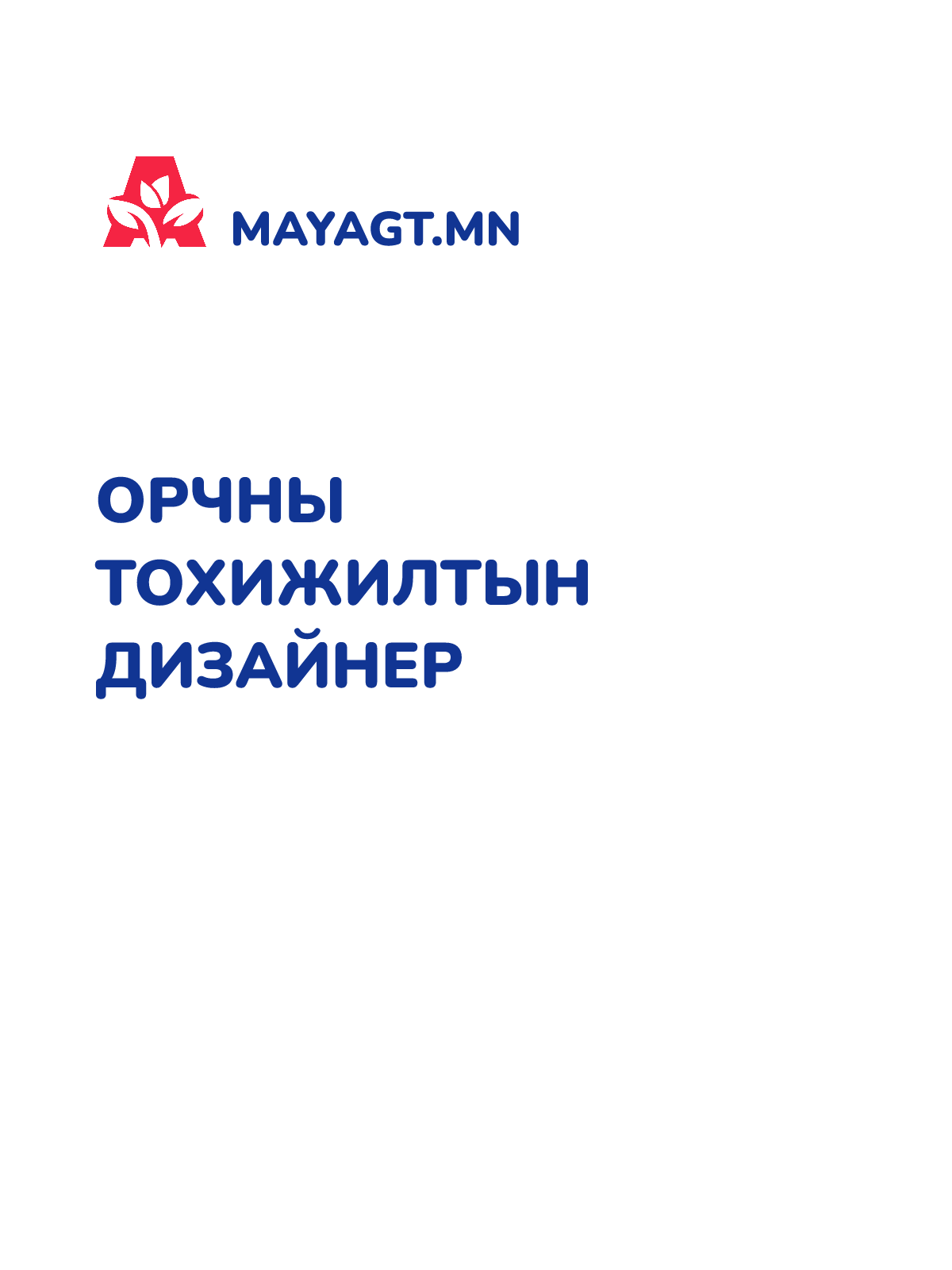 ОРЧНЫ ТОХИЖИЛТЫН ДИЗАЙНЕР