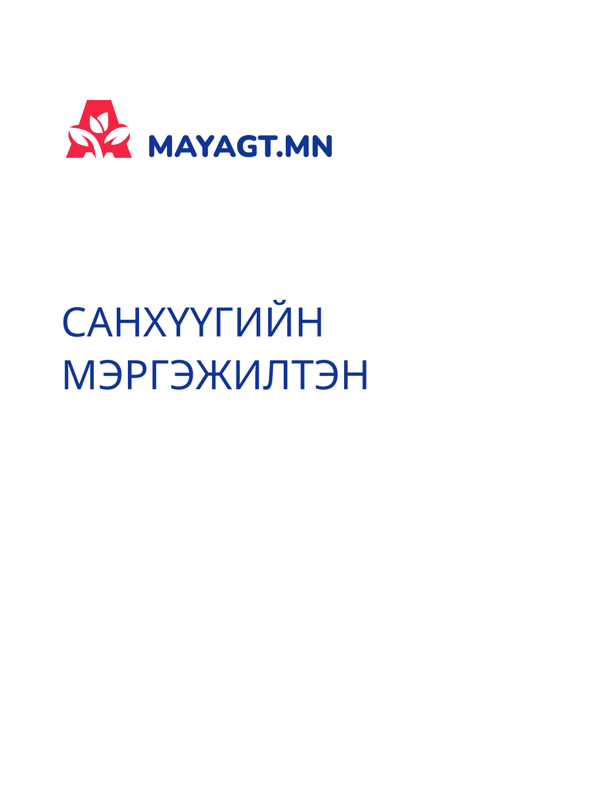 САНХҮҮГИЙН МЭРГЭЖИЛТЭН