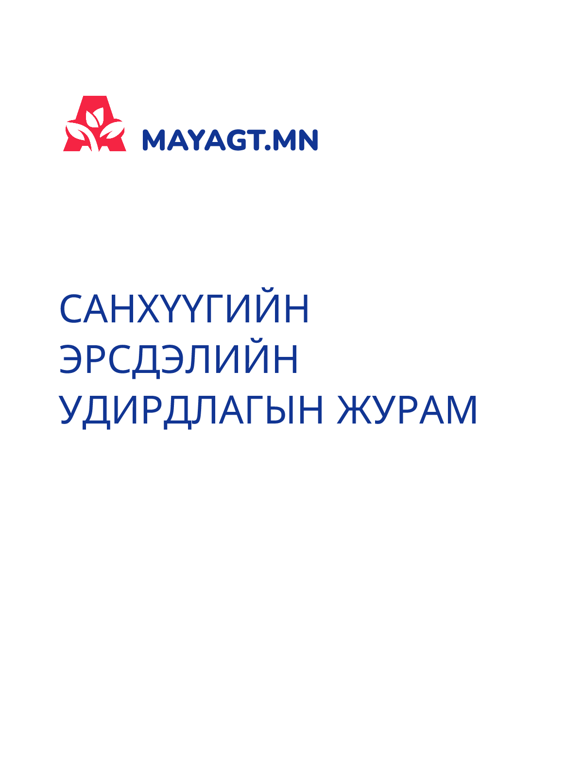 САНХҮҮГИЙН ЭРСДЭЛИЙН УДИРДЛАГЫН ЖУРАМ
