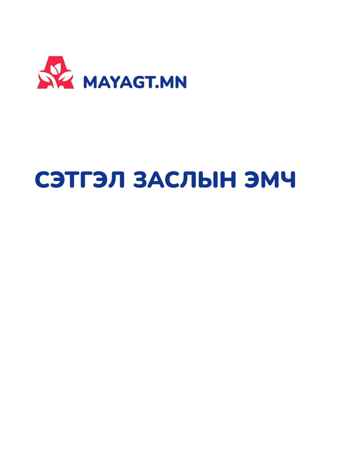 СЭТГЭЛ ЗАСЛЫН ЭМЧ