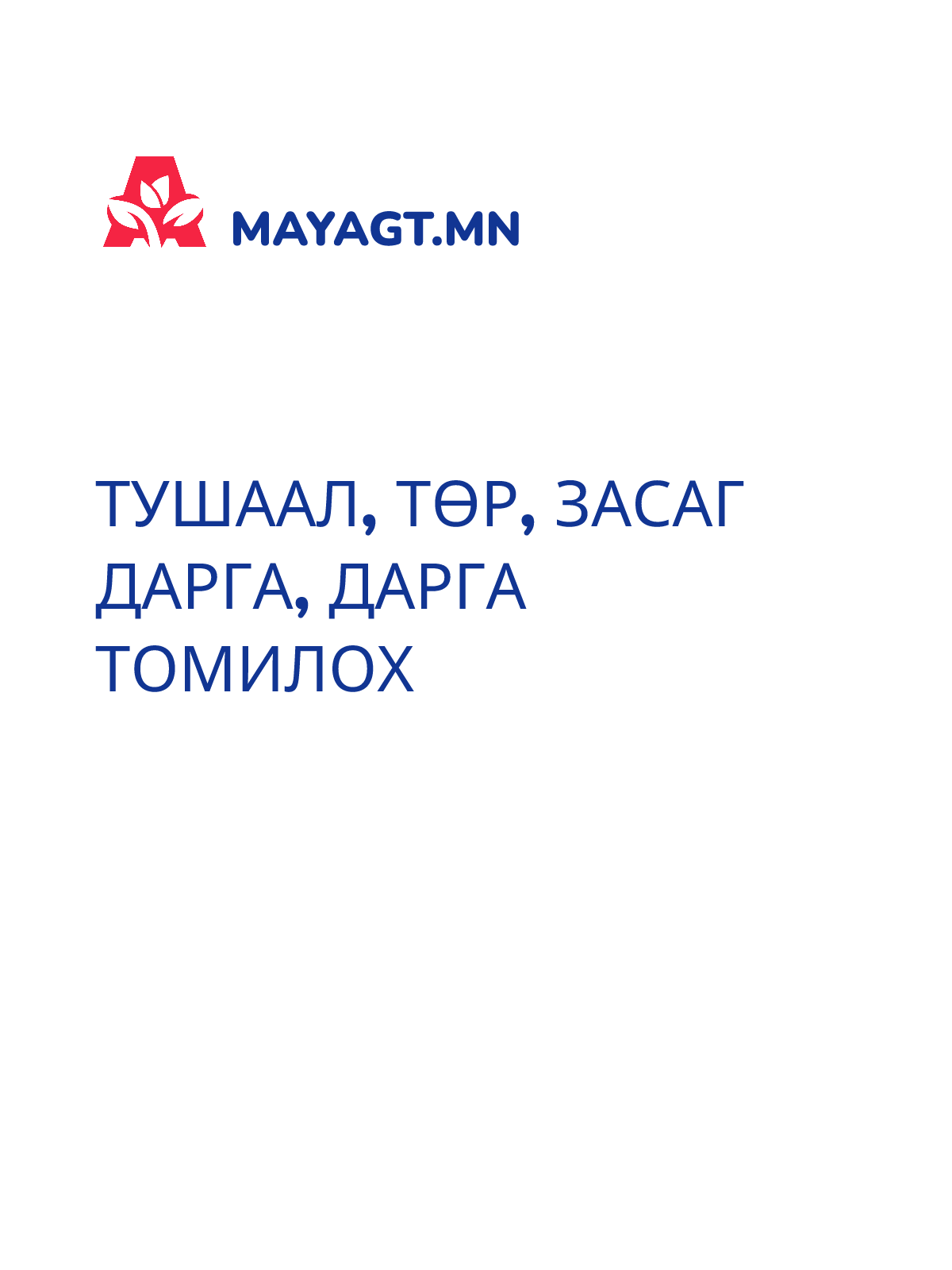 ТУШААЛ, Төр, Засаг дарга, Дарга томилох